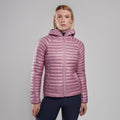 Allium Montane Women's Anti-Freeze Lite Hooded Down Jacket Model Front