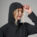 Black Montane Women's Alhena Merino Blend Hoodie Model 5 FALHOBLA