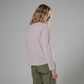 Oyster Montane Women's Alhena Merino Blend Long Sleeve T-Shirt Model Back FALSTOYS