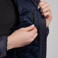 Eclipse Blue Montane Women's Anti-Freeze Hooded Down Jacket Model 6