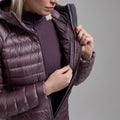 Moonscape Montane Women's Anti-Freeze Hooded Down Jacket Model 4