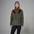 Moss Montane Women's Caldus 2.0 Fleece Jacket Model Front FCALJMOS