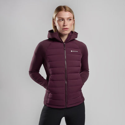 Mulberry Montane Women's Composite Hooded Down Jacket Front