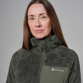 Moss Montane Women's Caldus XT 2.0 Hooded Fleece Jacket Model 4 FCXTHMOS