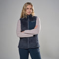 Dark Sky Montane Women's Caldus XT 2.0 Fleece Gilet Model Front FCXTVDAS