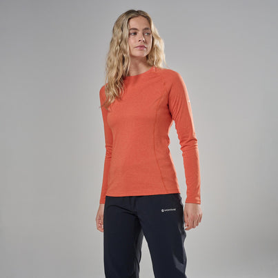 Lava Montane Women's Dart Long Sleeve T-Shirt Front FDLSTLAV