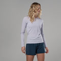 Lilac Haze Montane Women's Dart Nano Long Sleeve T-Shirt Regular Fit Model Front FDNLRLIL