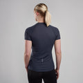 Eclipse Blue Montane Women's Dart Nano Zip T-Shirt Model 3