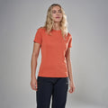 Lava Montane Women's Dart T-Shirt Model Front FDTTSLAV