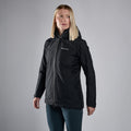 Black Montane Women's Duality Lite Insulated Waterproof Jacket Model Front
