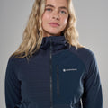 Eclipse Blue Montane Women's Dura Hooded Fleece Jacket Model 5 FDURHECL