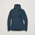 Eclipse Blue Montane Women's Dura Hooded Fleece Jacket Front FDURHECL