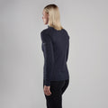 Eclipse Blue Montane Women's Dart XT Thermal Zip Neck T-Shirt Model Back