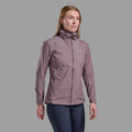 Moonscape Montane Women's Featherlite Hooded Windproof Jacket Model Front