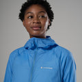 Cornflower Montane Women's Featherlite Hooded Windproof Jacket Model 4