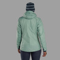 Sea Mist Montane Women's Fortes Lite Hooded Insulated Jacket Model Back