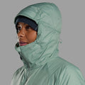 Sea Mist Montane Women's Fortes Lite Hooded Insulated Jacket Model 5