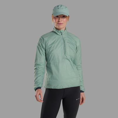 Sea Mist Montane Women's Fortes Nano Insulated Half-Zip Jacket Front