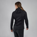 Black Montane Women's Fury Hooded Fleece Jacket Model Back