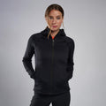 Black Montane Women's Fury Hooded Fleece Jacket Model 3