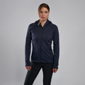 Eclipse Blue Montane Women's Fury Lite Hooded Fleece Jacket Model Front