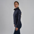 Eclipse Blue Montane Women's Fury Lite Fleece Jacket Model Back