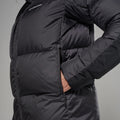 Midnight Grey Montane Women's Glacium Hooded Down Jacket Model 5 FGLAHMNG