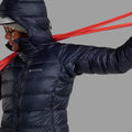 Eclipse Blue Montane Women's Kamen Hooded Down Jacket Model 5