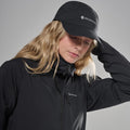 Black Montane Women's Khamsin Lite Hooded Softshell Jacket Model 4 FKHLHBLA