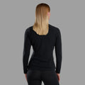 Black Montane Women's Malli Long Sleeve Merino T-Shirt Model Back