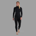 Black Montane Women's Malli Long Sleeve Zip Merino T-Shirt Model 4