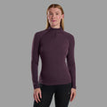 Mulberry Montane Women's Malli Long Sleeve Zip Merino T-Shirt Model Front