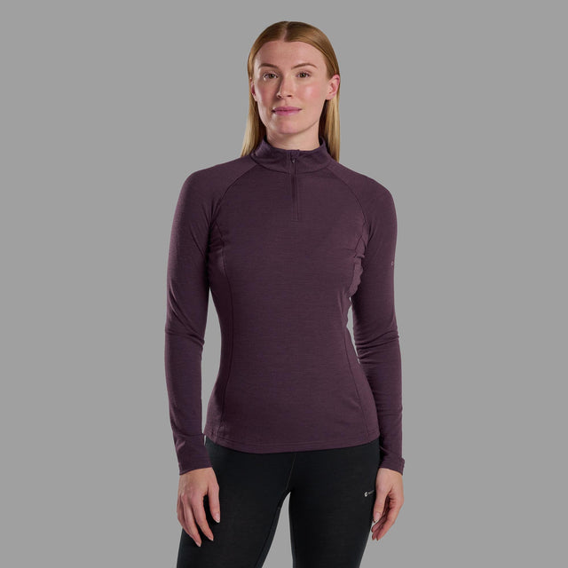 Montane Women's Malli Long Sleeve Zip Merino T-Shirt