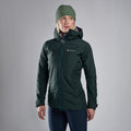 Deep Forest Montane Women's Phase Waterproof Jacket Model Front