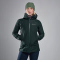 Deep Forest Montane Women's Phase Waterproof Jacket Model Back