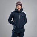 Eclipse Blue Montane Women's Phase Waterproof Jacket Model 3