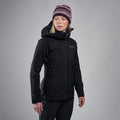 Black Montane Women's Phase XT Waterproof Jacket Model Front