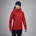 Saffron Red Montane Women's Phase XT Waterproof Jacket Model Front