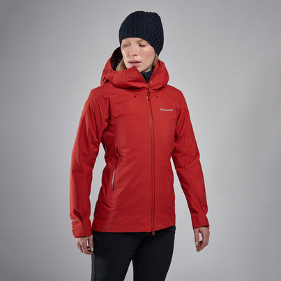 Saffron Red Montane Women's Phase XT Waterproof Jacket Front