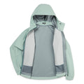 Sea Mist Montane Women's Phase Lite Waterproof Jacket Model Front