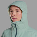 Sea Mist Montane Women's Phase Lite Waterproof Jacket Model 7