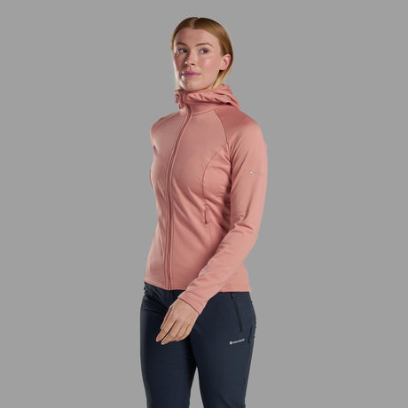 Pink Clay Montane Women's Protium Hooded Fleece Jacket Front