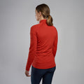 Saffron Red Montane Women's Protium Lite Pull On Fleece Model Back