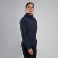 Eclipse Blue Montane Women's Protium XT Hooded Fleece Jacket Model Front