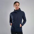 Eclipse Blue Montane Women's Protium XT Hooded Fleece Jacket Model Back