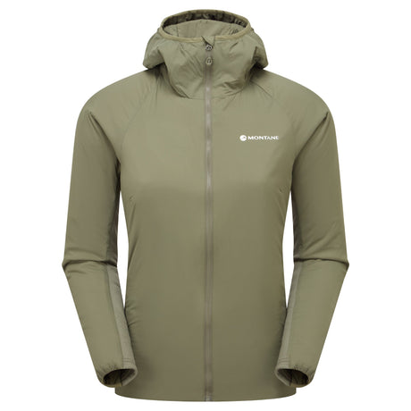 Caper Montane Women's Sirocco Hooded Insulated Jacket Front FSIRHCAP