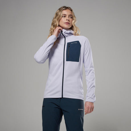Lilac Haze Montane Women's Zepher Hooded Fleece Jacket Front