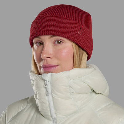 Acer Red Montane Brew Beanie Hat Front