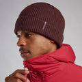 Dark Garnet Montane Brew Beanie Hat Model Front