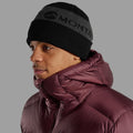 Black Montane Logo Cuffed Beanie Model Front